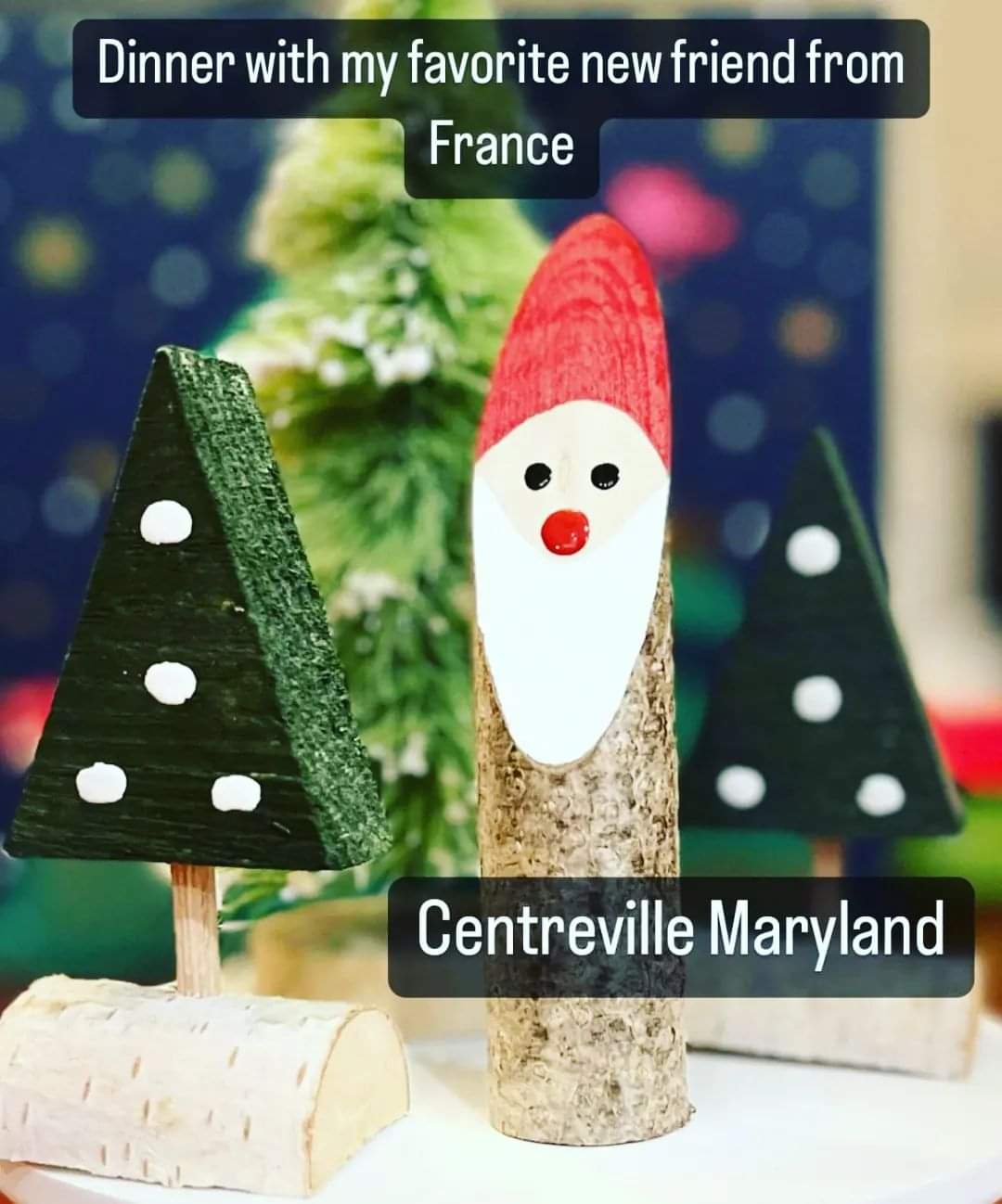 Décoration de Noël en bois Légende de Noël, photo envoyée par un client