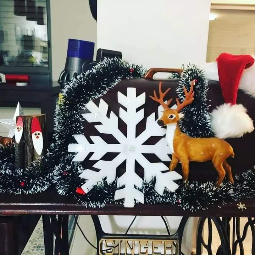 Décoration de Noël en bois Légende de Noël, photo envoyée par un client
