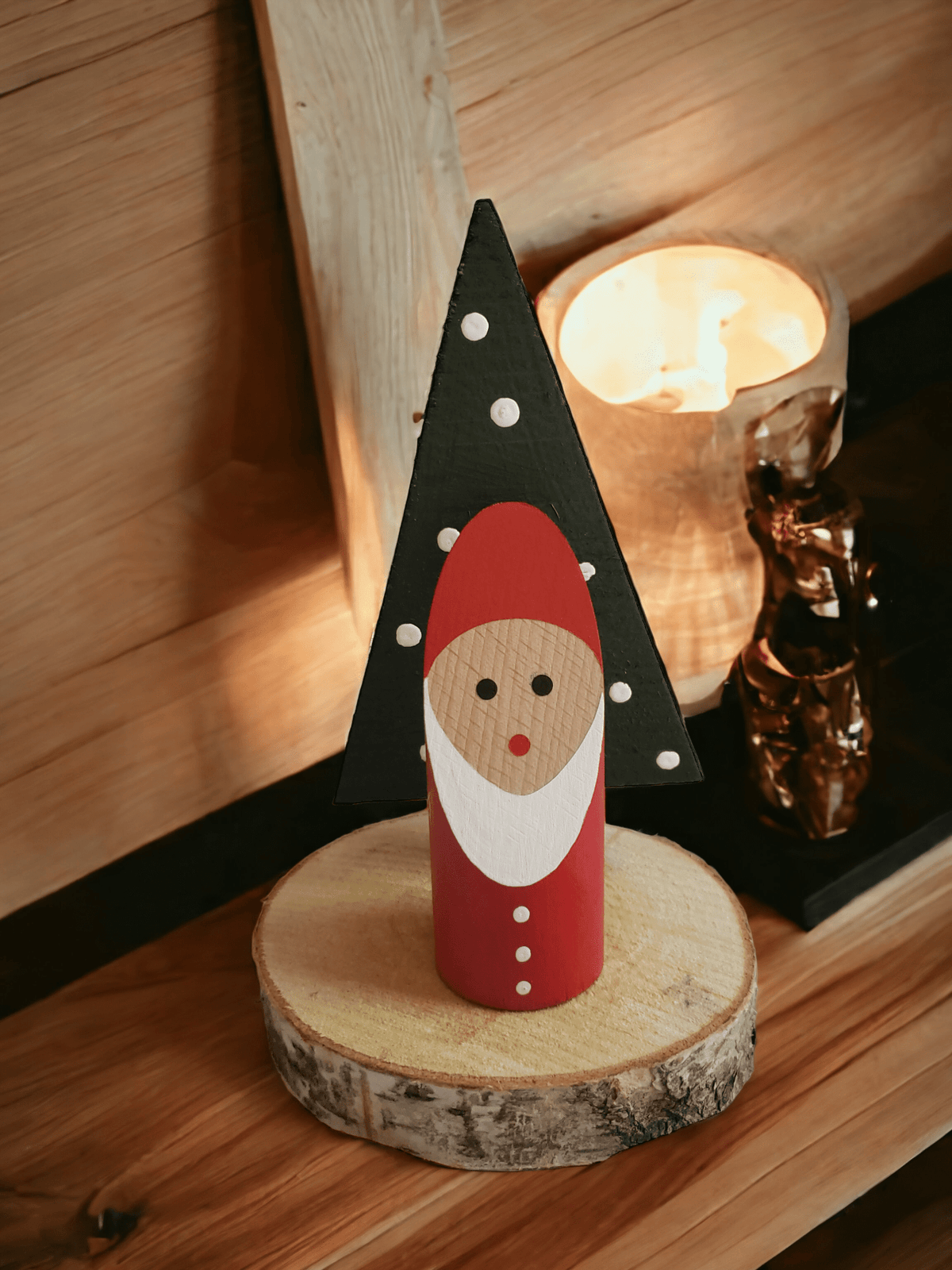 Tablette décorative de Noël en bois, best-seller fait main